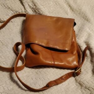 Frye Tan Leather Crossbody Bag